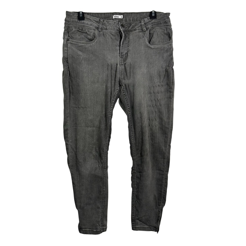 Gimo Slim Tapered Grey Wash‎ Jeans Size 46 32x25.5 Distressed US 14-16